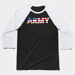 Army US Flag retro style Baseball T-Shirt